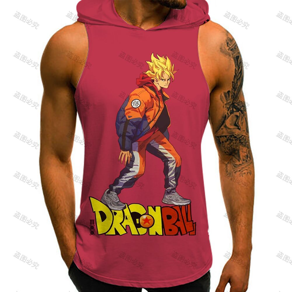 Dragon Ball Z Super Saiyan Goku Sleeveless T-Shirt with Hood - Nerd Alert