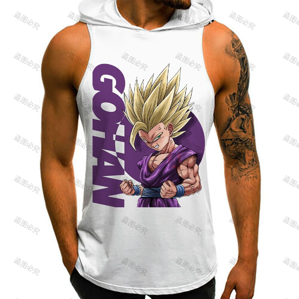 Dragon Ball Z Super Saiyan 2 Teen Gohan Sleeveless T-Shirt with Hood - Nerd Alert